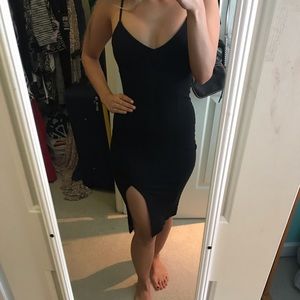 Forever 21 black midi dress